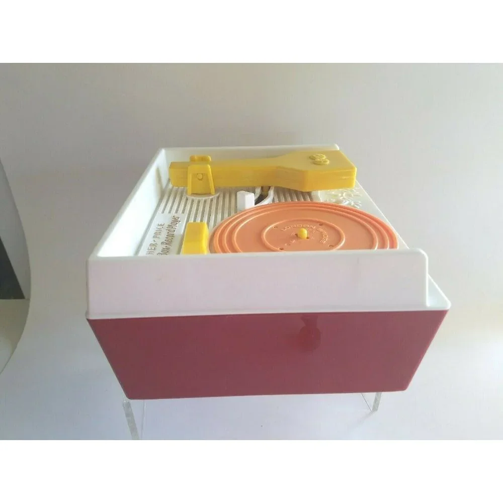 2014 Fisher Price Record Player Music Box w/orange Disk